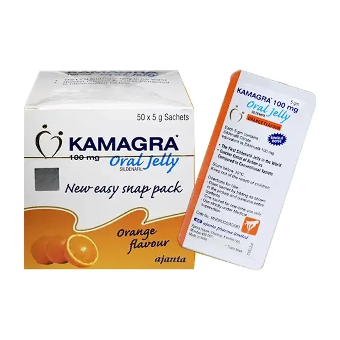 Kamagra Oral Jelly 100mg 50 gói thạch trái cây tăng cường sinh lực