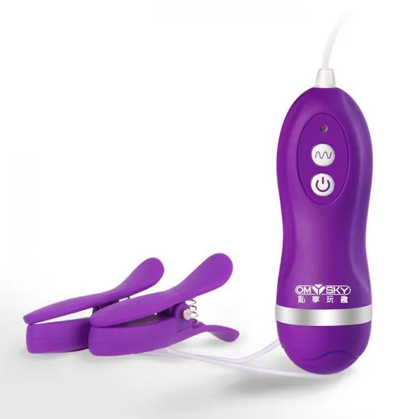 Kẹp Núm Vú OMYSKY 10 Chế Độ Rung – Nipple Clamps Kích Thích Nhũ Hoa & Âm Vật