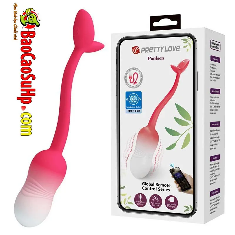 Trứng rung điều khiển APP Global Pretty Love Silicone Poulsen Đậu thần BI-300129HP