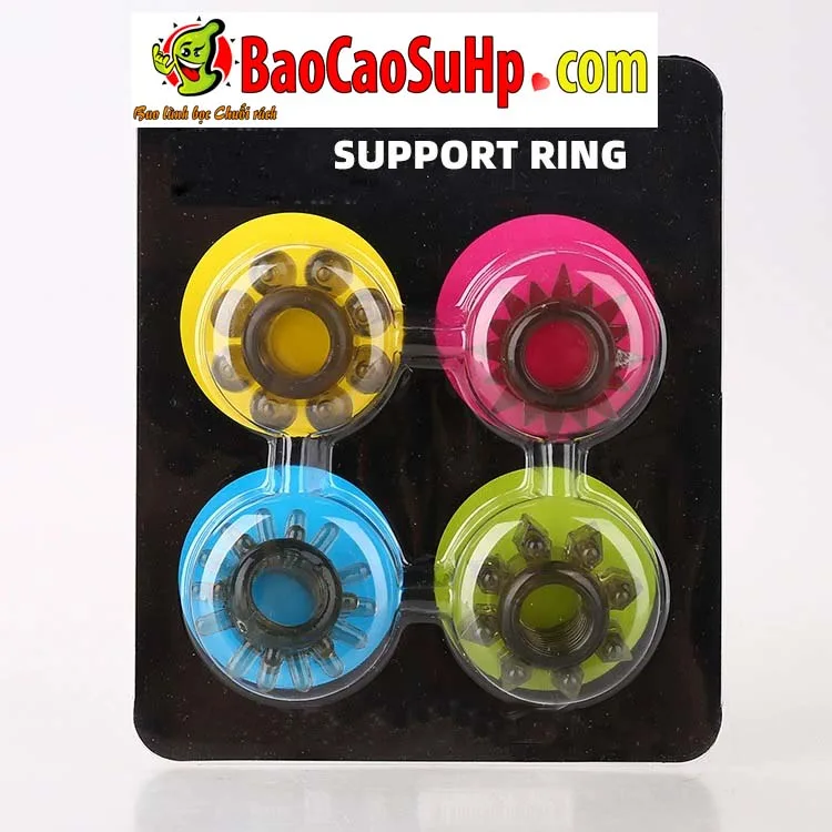 Bộ vòng đeo dương vật Coc Super XHN Support Ring gồm 4 vòng TPE siêu mềm mại