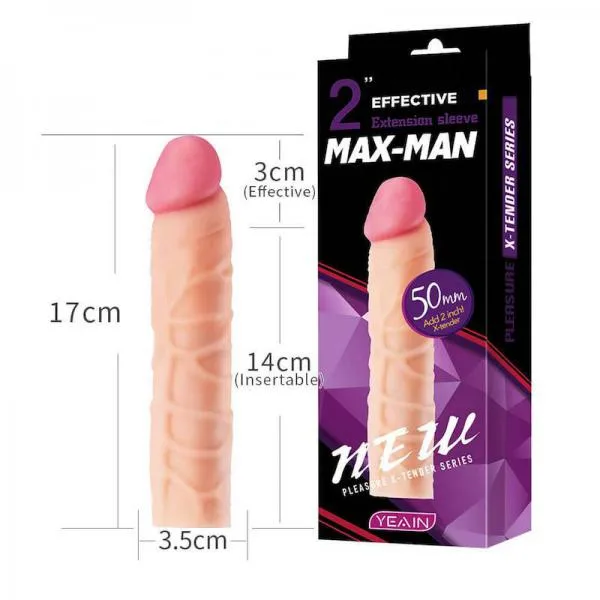 Bao Đôn Dên Max-Man 50mm YEAIN Tăng Kích Thước Dương Vật 5cm Gân Nổi Kích Thích