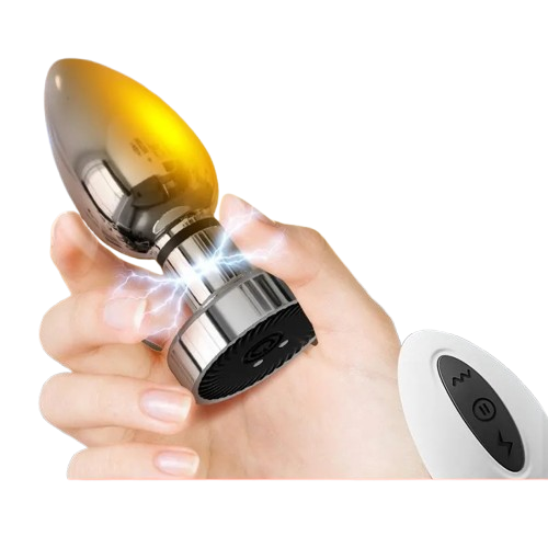 Phích cắm hậu môn inox Jiuuy rung sốc điện anal plug điều khiển remote từ xa