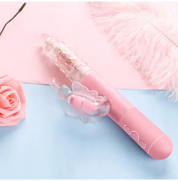 Dương vật giả đa năng Pink Butterfly Penis rung xoay thụt kích thích nữ giới — ảnh 4