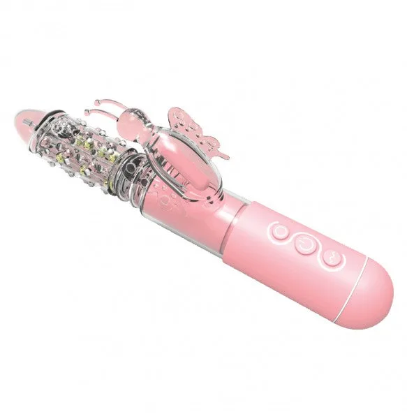Dương vật giả đa năng Pink Butterfly Penis rung xoay thụt kích thích nữ giới — ảnh 2