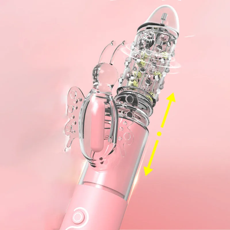 Dương vật giả đa năng Pink Butterfly Penis rung xoay thụt kích thích nữ giới — ảnh 3