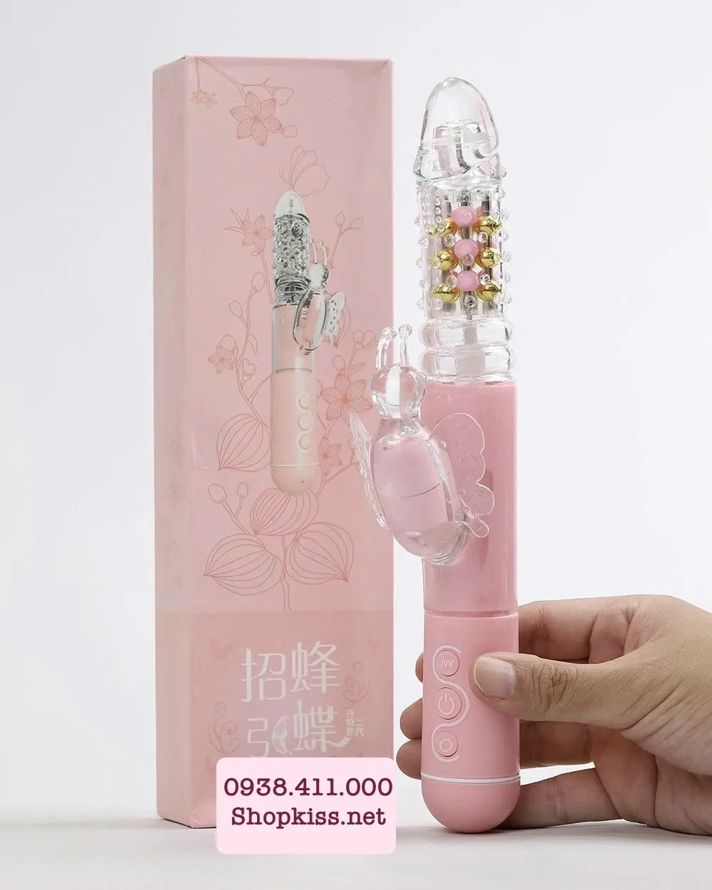 Dương vật giả đa năng Pink Butterfly Penis rung xoay thụt kích thích nữ giới — ảnh 6