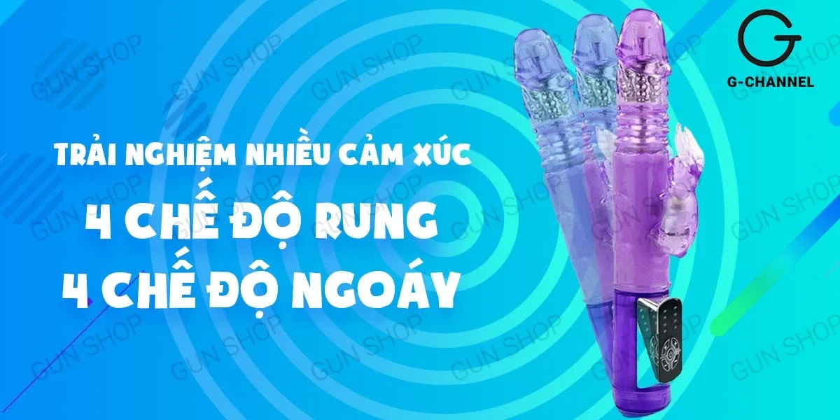 Đồ chơi tình dục Baile Rabbit đa năng 4 chế độ rung ngoáy pin — ảnh 4