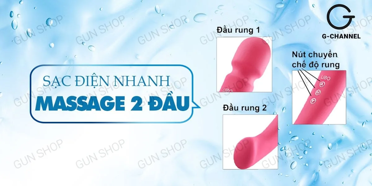 Máy massage 2 đầu rung nhiều chế độ sạc điện - Libo Scorpio — ảnh 4