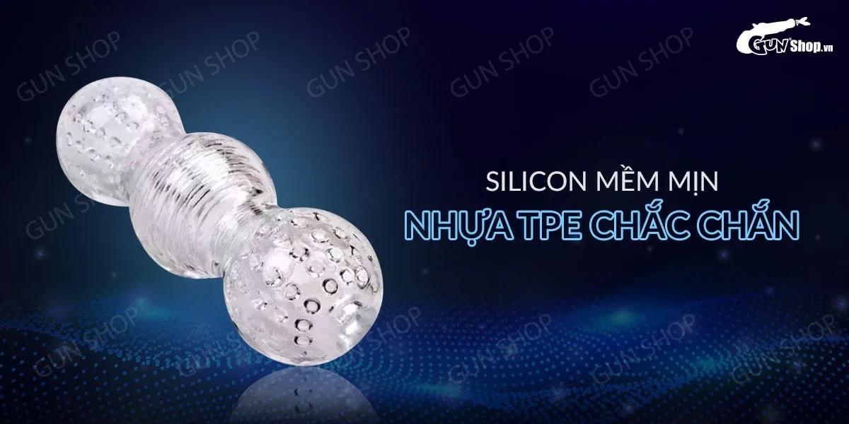 Âm đạo giả trong suốt HyalineTall Chất liệu mềm mại an toàn — Phần bên ngoài được làm từ nhựa TPE chắc chắn, để các anh