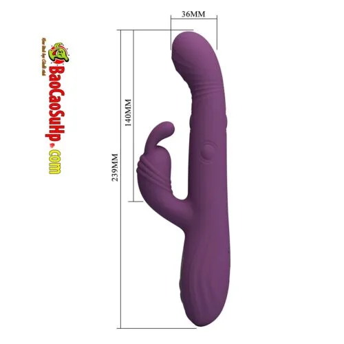 Dương vật giả cầm tay đa chức năng Prettylove tai thỏ BW-500112 Hurbert — ảnh 4