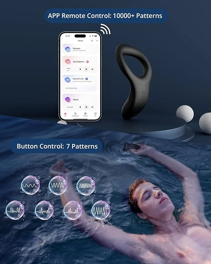 Vòng Rung Lovense Diamo Điều Khiển Từ Xa Bằng App Điện Thoại — 10 Kiểu Rung Có Thể Tùy Chỉnh Với 3 Mức Cường Độ Mạnh Nhẹ
