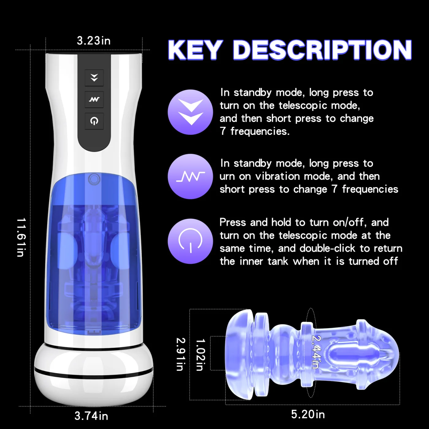 Âm đạo giả AierLe Space Warrior 2 rung thụt co bóp mạnh mẽ, thật — ảnh 8