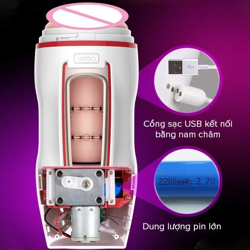 Âm đạo giả Leten 7 chế độ rung sạc điện tăng khoái cảm — ảnh 5