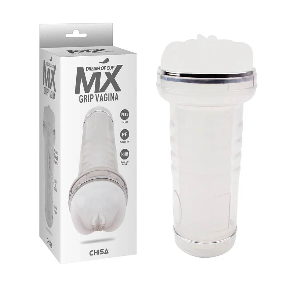 Âm đạo giả Chisa MX Grip Vagina lõi silicon trắng dạng đèn pin