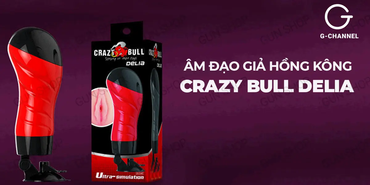 Âm đạo giả dính tường 12 tần số rung - Crazy Bull Red Delia — ảnh 2