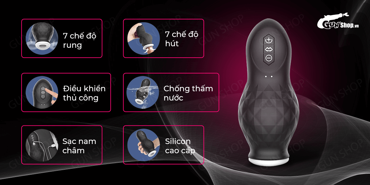 Âm đạo giả Dragon Training Cup rung bú hút siêu mạnh kích thích — ảnh 5