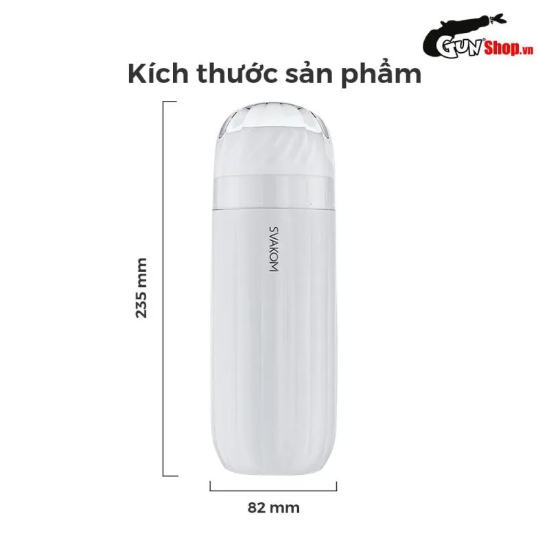 Âm đạo giả Svakom Sam Neo Trắng cao cấp rung hút thật — ảnh 2