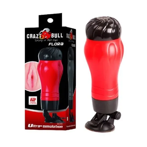 Âm đạo giả dính tường Baile Crazy Bull Red 12 chế độ rung