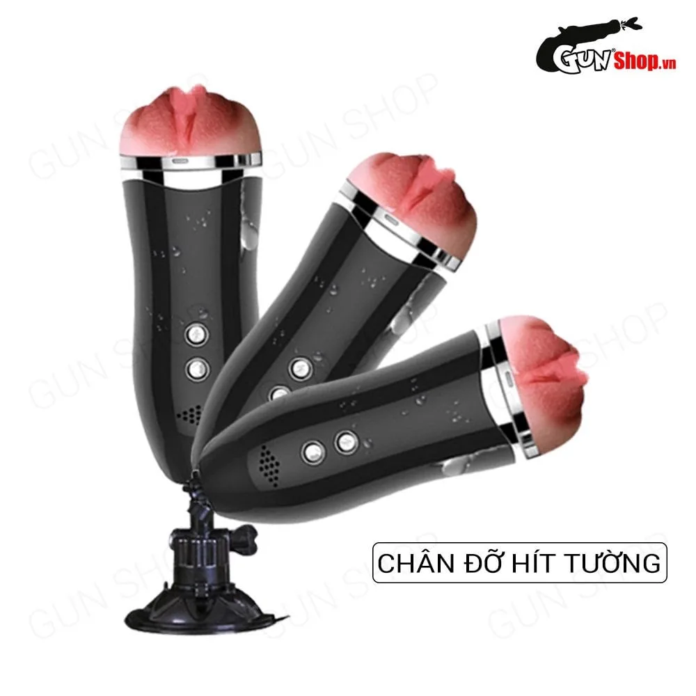 Âm đạo giả dính tường có rung và rên dùng sạc - Jiuai Wallmount — ảnh 4