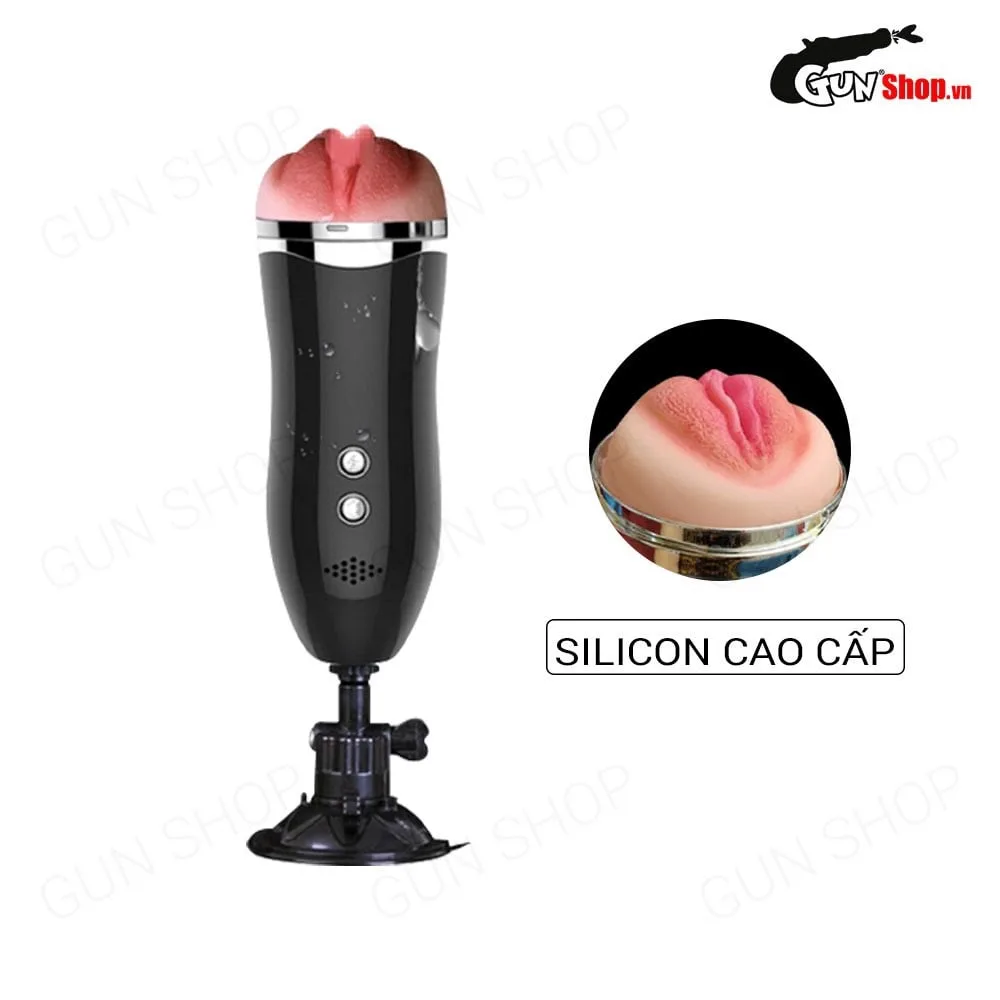 Âm đạo giả dính tường có rung và rên dùng sạc - Jiuai Wallmount — ảnh 6