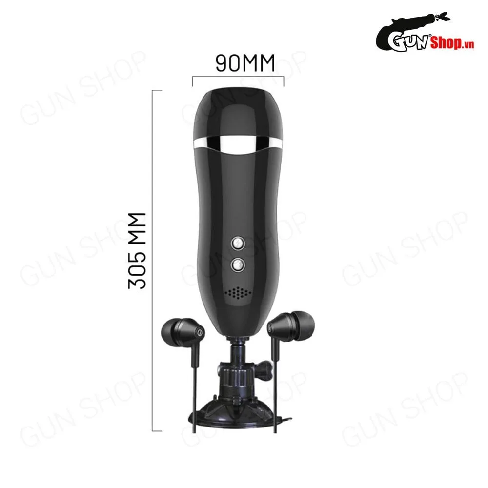 Âm đạo giả dính tường có rung và rên dùng sạc - Jiuai Wallmount — ảnh 3