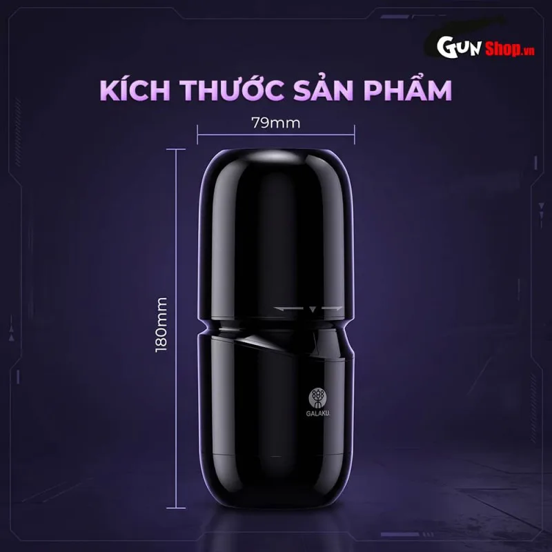 Âm đạo giả Galaku Cannon rung hút chân không xoay vô cực kết nối app điện thoại — ảnh 3
