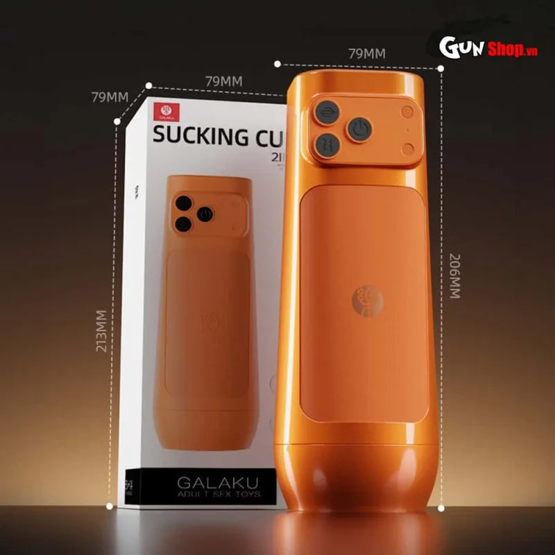Âm đạo giả Galaku Sucking Cup rung hút mô phỏng iPhone 17 — ảnh 12