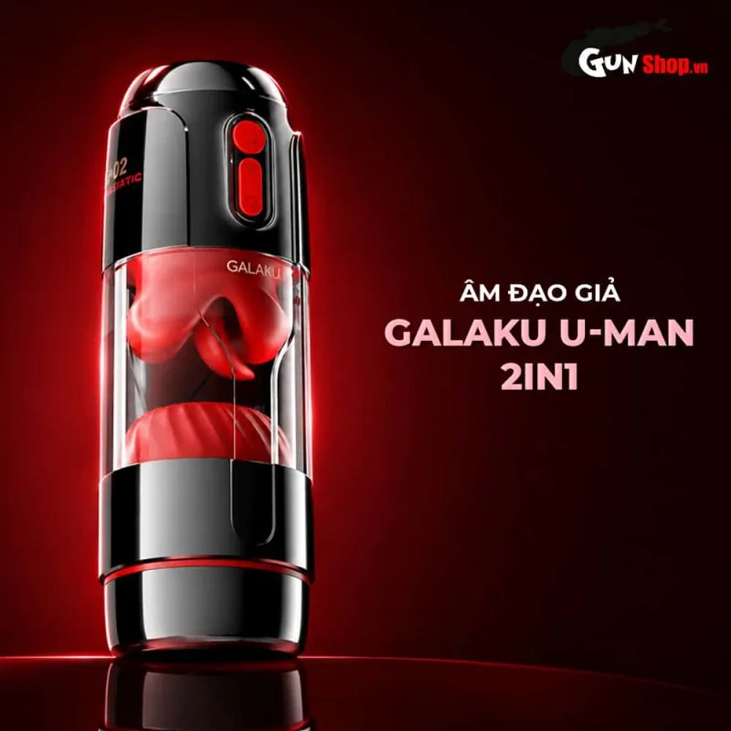 Âm đạo giả Galaku U-Man 2 đầu miệng lưỡi và bướm giả — ảnh 4