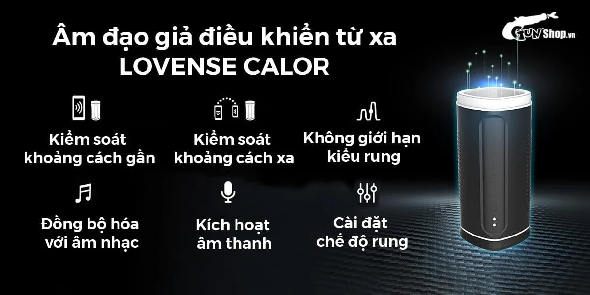 Âm đạo giả Lovense Calor điều khiển app điện thoại kích — Đặc điểm nổi bật của âm đạo giả Lovense Calor
