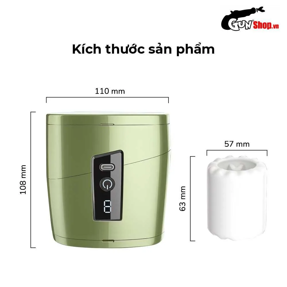 Cốc thủ dâm Ailebo tự động nhỏ gọn rung xoay thụt cực đã — ảnh 3