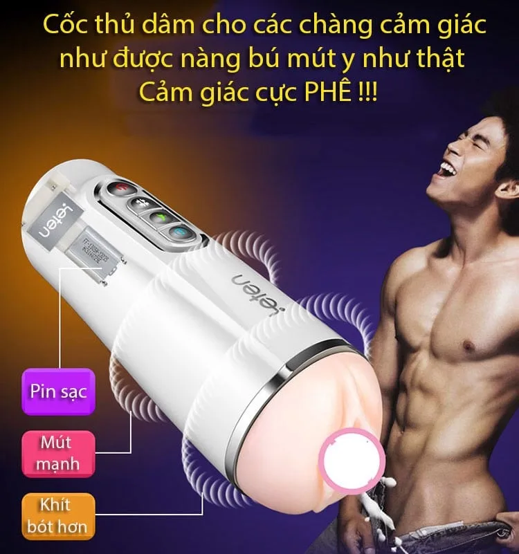 Âm đạo giả tự động Leten cao cấp sạc điện chất liệu mềm mại tăng khoái cảm — ảnh 4