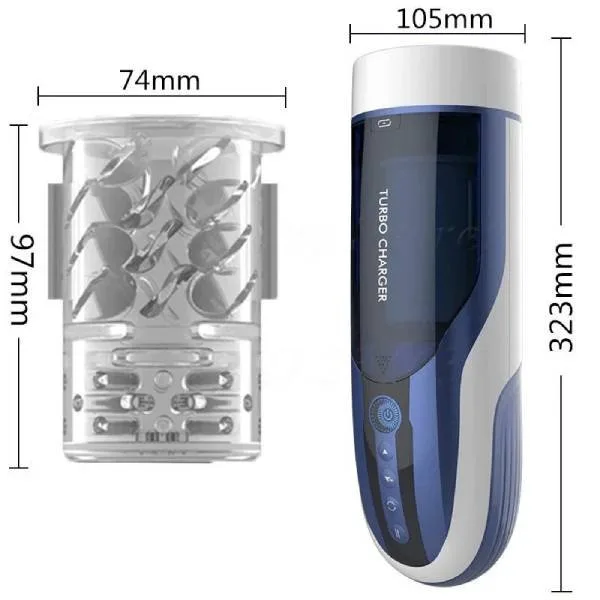 Âm đạo giả tự động nhiều chế rung xoay thụt có rên sạc điện - Leten Thrusting + Rotating Âm đạo giả Leten sạc điện rung xoay thụt rên kích thích phê — Phần vỏ ngoài sử dụng nhựa ABS vừa chắc chắn lại vừa an