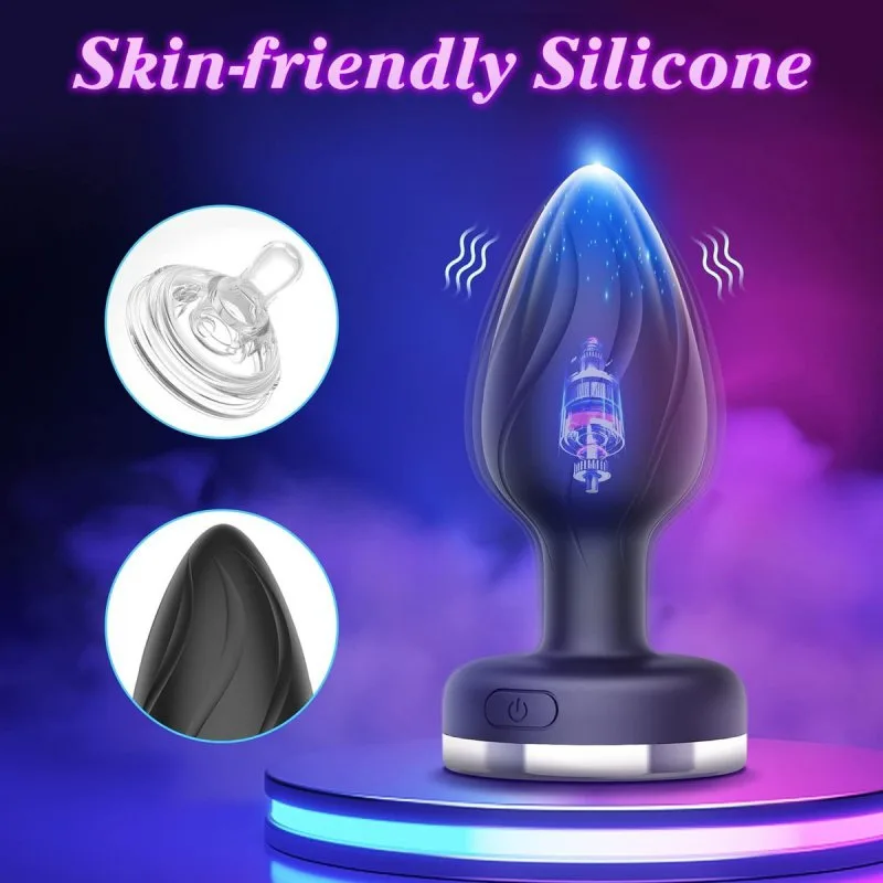 Anal Plug Điều Kiển Qua App - Phích Cắm Hậu Môn 10 Chế Độ Rung & Đèn LED Đổi Màu — ảnh 8