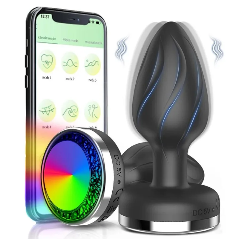 Anal Plug Điều Kiển Qua App - Phích Cắm Hậu Môn 10 Chế Độ Rung & Đèn LED Đổi Màu — ảnh 2