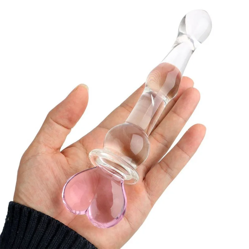 Anal Plug Thuỷ Tinh Hai Đầu Hình Trái Tim Ikoky Nút Kích Thích Hậu Môn — ảnh 4