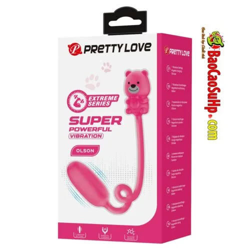 Trứng rung Prettylove Silicone Gấu Olson BI-300141: rung mạnh và bẻ cong 360 linh hoạt — ảnh 7