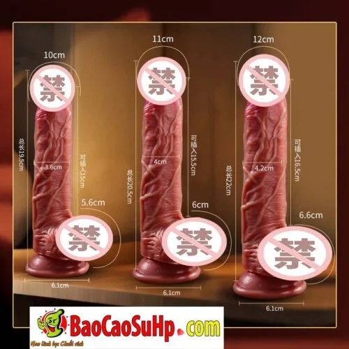 Dương vật giả Mizzzee Hessius Silicone gân nổi 3D mềm mại: Liquid Silicone cao cấp, đế hít chắc. — ảnh 7