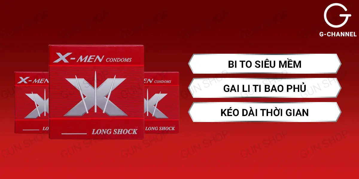 Bao cao su X-men siêu bi gai li ti, hộp 1 cái, tăng khoái cảm — ảnh 2