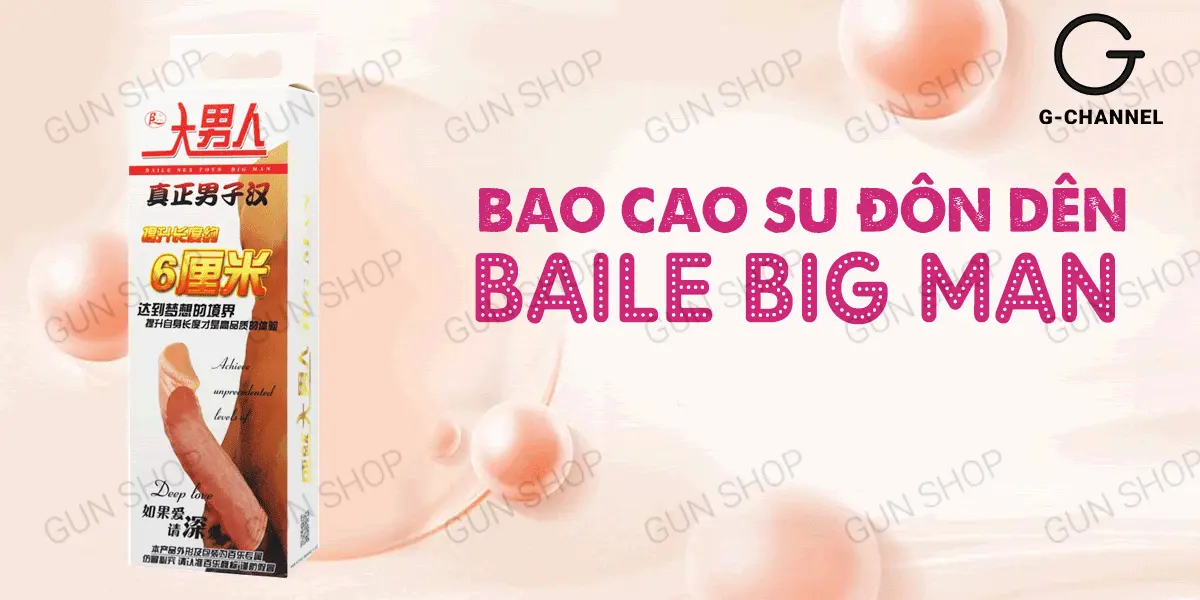 Bao cao su đôn dên tăng kích thước Baile Big Man tăng 5cm — ảnh 2
