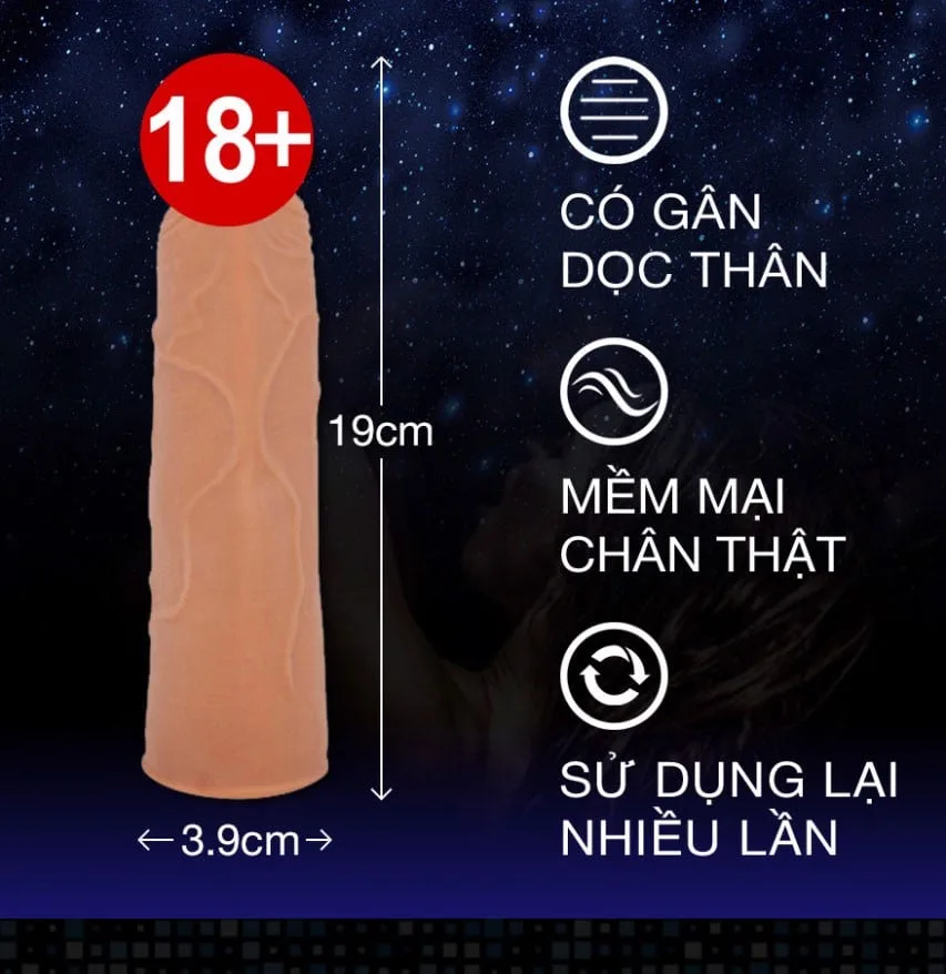 Bao cao su đôn dên tăng kích thước Lovetoy kéo dài thêm 5cm an toàn — ảnh 4