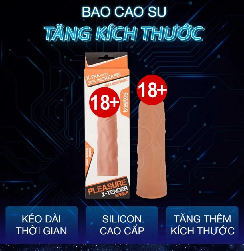 Bao cao su đôn dên tăng kích thước Lovetoy kéo dài thêm 5cm an toàn — ảnh 5