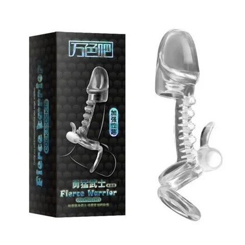 Bao cao su đôn dên hở Fierce Warrior chống tuột có rung kích thích