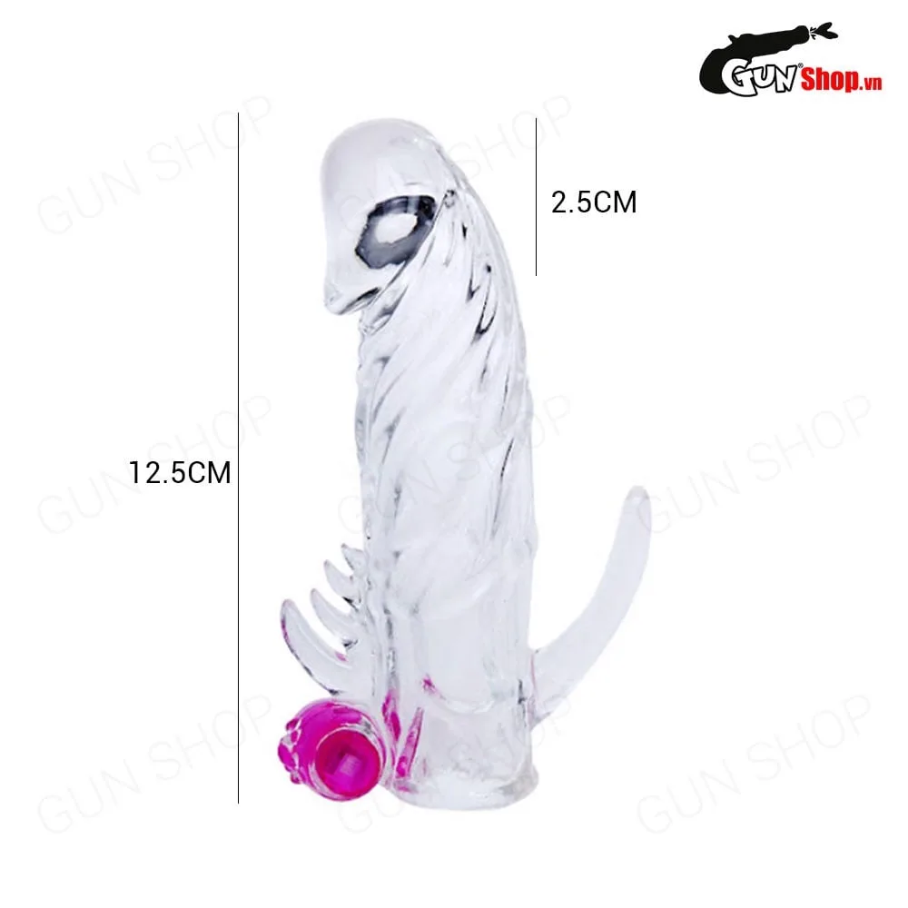 Bao cao su đôn dên rung Sleeve Cock Ring tăng hưng phấn kích thích — ảnh 3