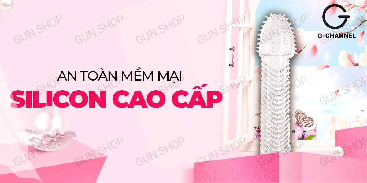 Bao cao su đôn dên Aichao gân gai tăng kích thước kéo dài — Các gai mềm mại an toàn cho da, đặc biệt phần đầu có nhánh