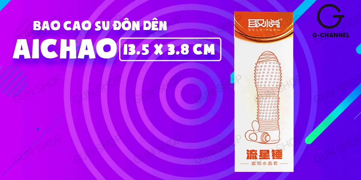 Bao cao su đôn dên Aichao gai nổi rung mạnh tăng kích thước — ảnh 2