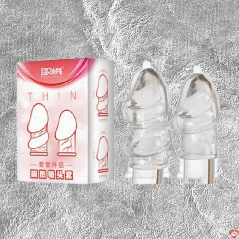 Bao cao su đôn dên tăng kích thước Aichao Thin Hồng - Che quy đầu