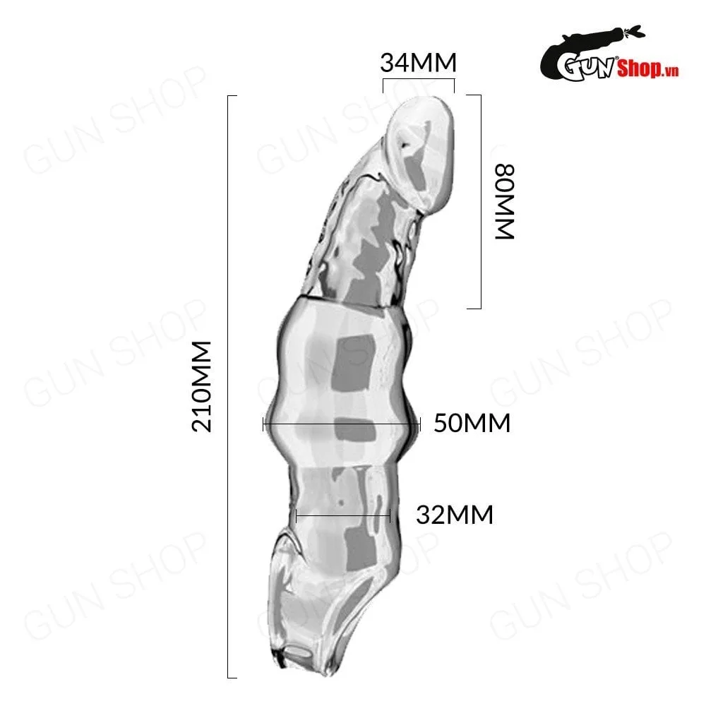 Bao cao su đôn dên tăng kích thước Aichao Wolf Knot L - Tăng 80mm có tròng bìu — ảnh 3