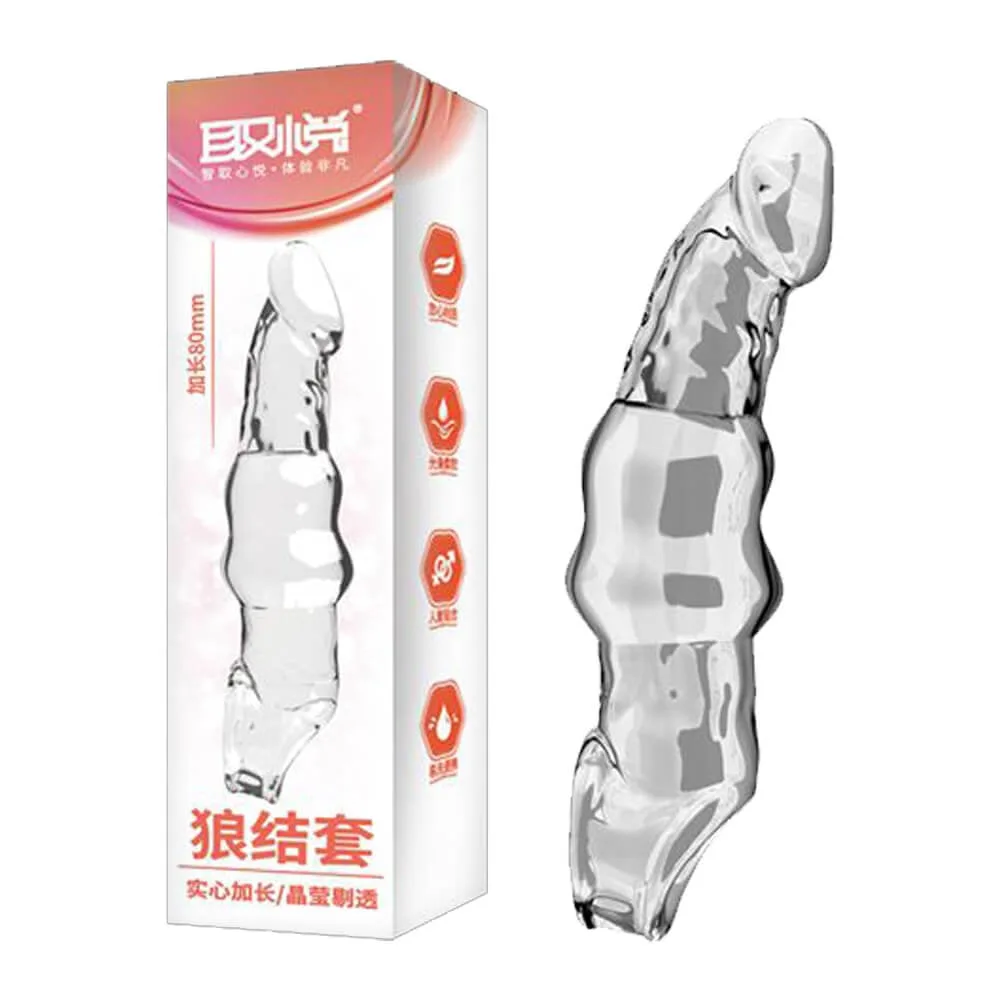Bao cao su đôn dên tăng kích thước Aichao Wolf Knot L - Tăng 80mm có tròng bìu — ảnh 2