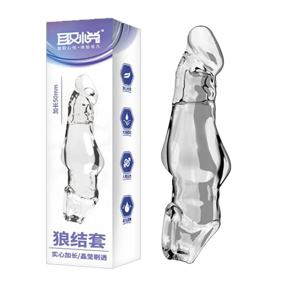 Bao cao su đôn dên tăng kích thước Aichao Wolf Knot S - Tăng 50mm có tròng bìu — ảnh 2