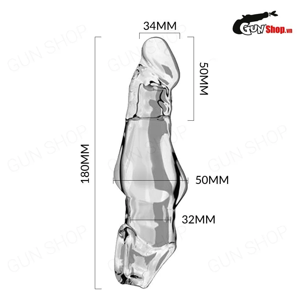 Bao cao su đôn dên tăng kích thước Aichao Wolf Knot S - Tăng 50mm có tròng bìu — ảnh 3